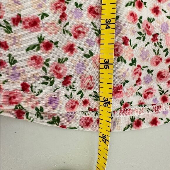 Siren Lily floral, print flowing, stretchy, V-neck dress Size L - Picture 8 of 11